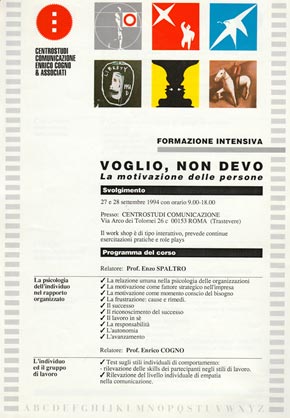 Voglio, non devo, evento nato da un’idea di Enrico Cogno ed Enzo Spaltro